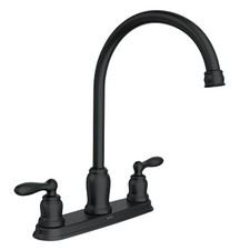 Moen 87976BL Caldwell Matte Black Two-Handle High Arc Kitchen Faucet