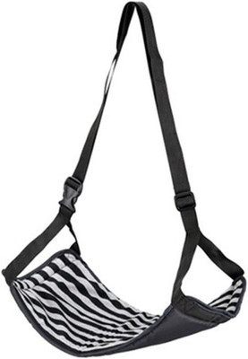 Gadpiparty Portable Foot Sling Foot Hammock for Travel Stripe Black and Grey und