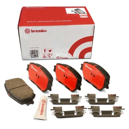 NEW Brembo Premium NAO Ceramic Plus SENSOR Disc Brake Pad 2 Wheel Set P85069N - Bild 4 von 5