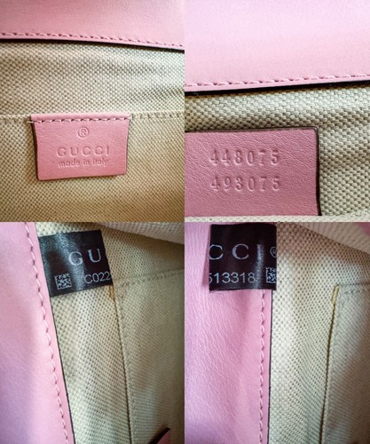 Gucci Dionysus Pink Leather Medium Bamboo Top Handle Bag w/ Sylvie Web Strap... - Bild 13 von 17