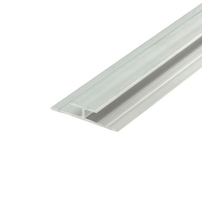 Outwater Aluminum H Channel Fits Material 1/8 to 5/32 Inch Thick Mill Finish