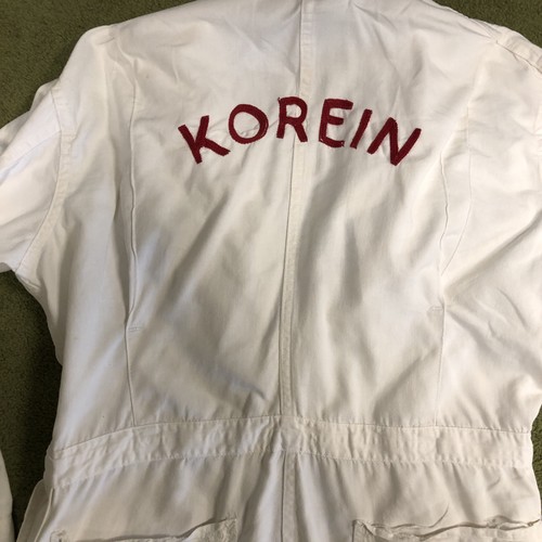 Vintage 1940s White/Red American Coveralls  Workwear Denim Read - Picture 2 of 10