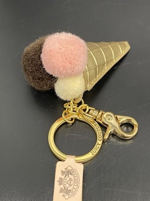 NWT A Vintage Very Rare Juicy Couture Ice Cream Keychain Keyring Key Fob Charm