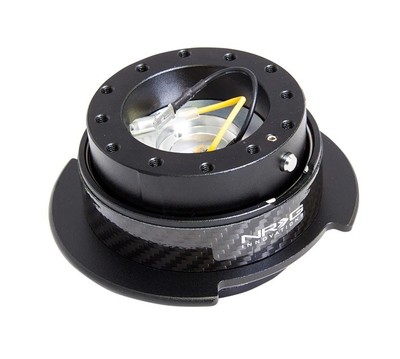 NRG INNOVATION Steering Quick Release Kit 2.5 Black w/ Carbon SRK-250CF
