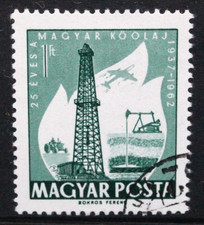 HUNGARY 1962 Hungarian Oil Industry 25th Anniv. Set of 1. Fine USED CTO. SG1842.