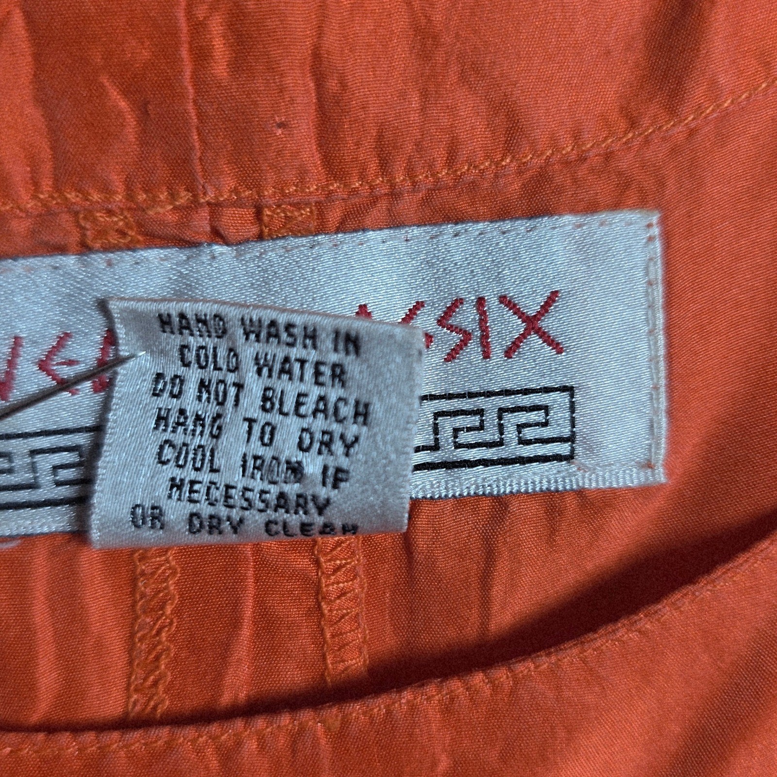 Vintage Niveau Classix 100% Silk Tank Top (L) Shorts (S) Set Orange Women