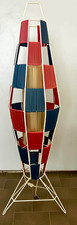 Vecchia lampada pavimento piantana degli anni '60 vintage space age alt. cm.114
