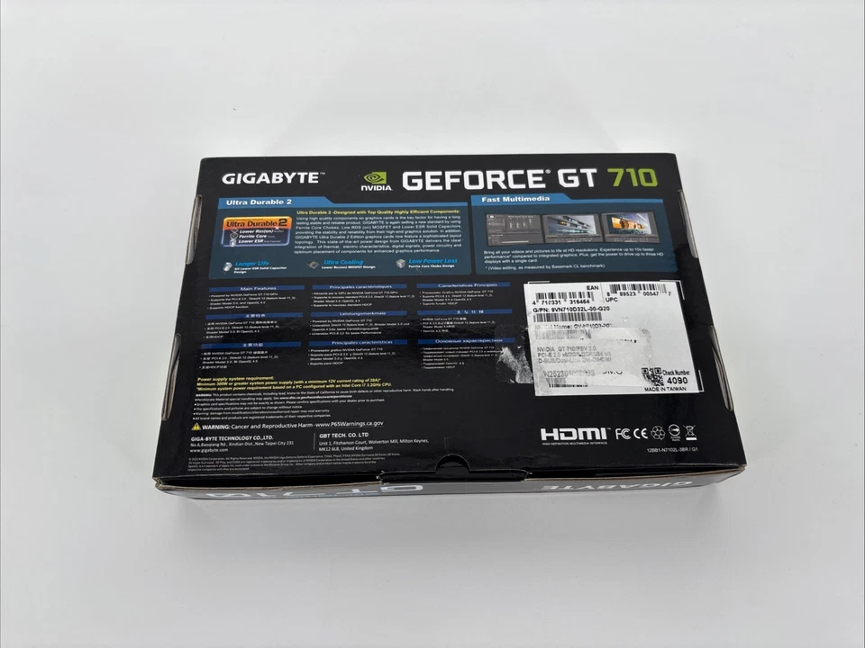 NVIDIA GeForce GT 710 2GB Low Profile Graphic Card (GV-N710D3-2GL REV2.0) - Image 2 of 4