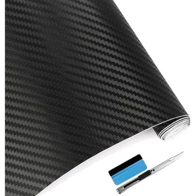 Edelstahl-Optik: 3D Carbonfolie 30x152 cm für Autos -  und Langlebig