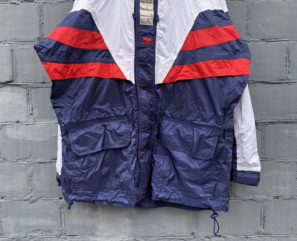 Impermeable Helly Hansen Vintage Años 90 Color Raro Chaqueta de Vela Talla XL Foto 3 de 4