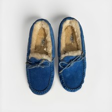 UGG Dakota Slippers Peacock Blue Shearling Soft Suede Womens Size 6