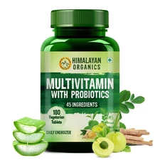 Himalayan Organics Multivitamin With Probiotics -45 Ingredients- 180 Veg Tablets