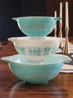 Pyrex Amish Butterprint Cinderella Bowls, Set of 3 Nesting Bowls 442 443 444