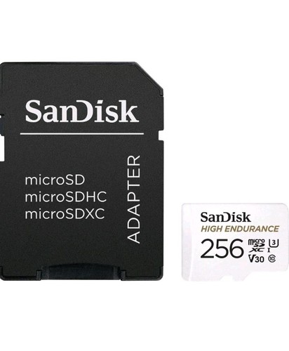 Carte microSD haute endurance Sandisk 256 Go SDSQQNR-256G caméra de sécurité dash cam - Photo 4 sur 5
