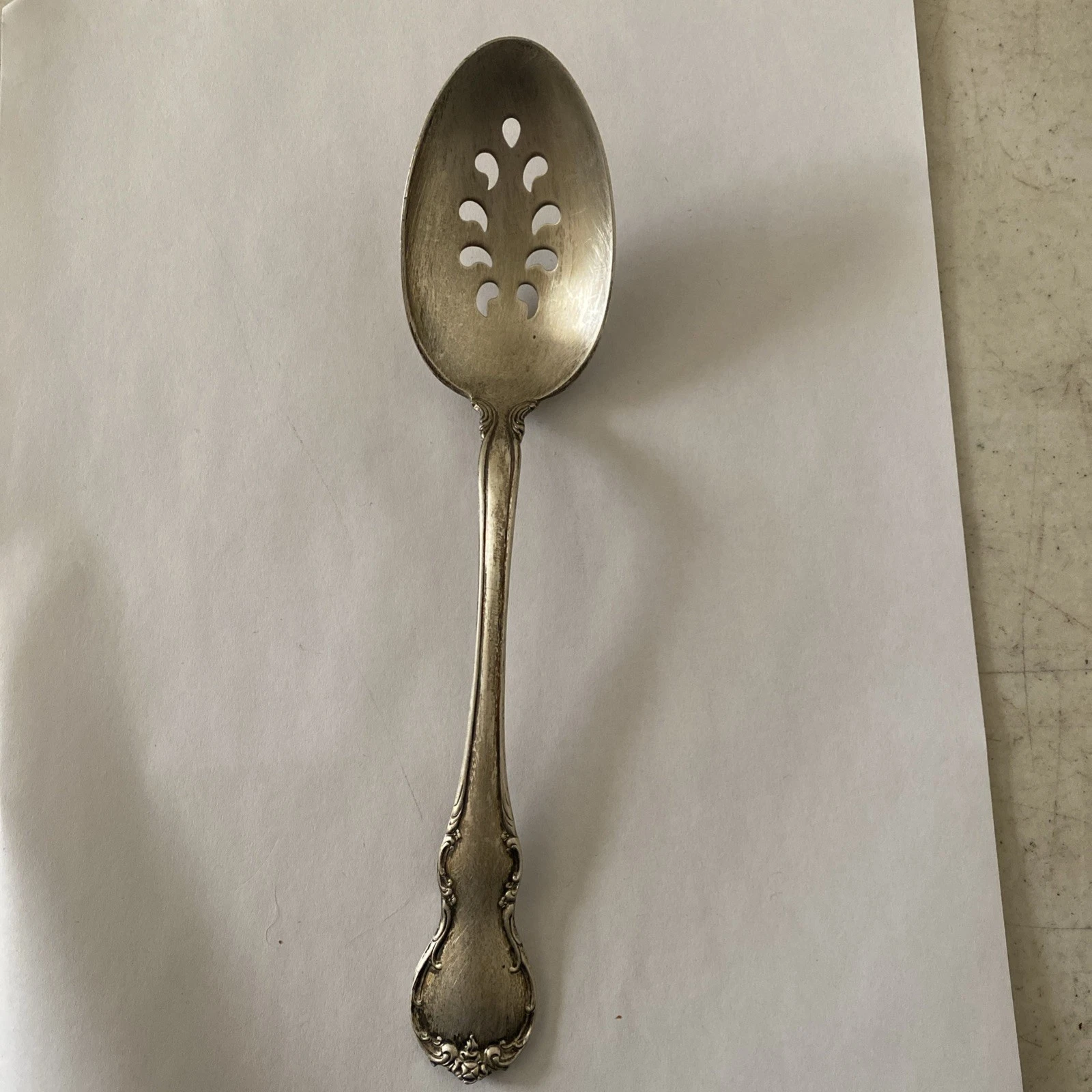 Towle FRENCH PROVINCIAL Sterling Silver Pierced Serving Spoon, 73 grams