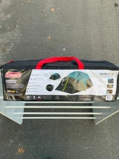 (MA5) COLEMAN Carlsbad 4 Person Dark Room Dome Camping Tent Teal Blue/Black