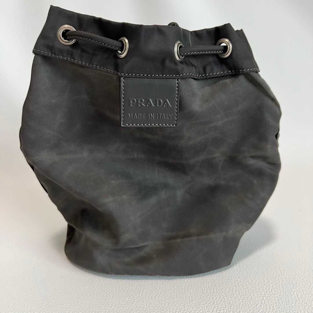 Popular PRADA Drawstring Accessory Pouch Nylon Bl… - image 10