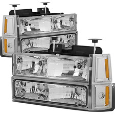 Dna Motoring Headlight Assembly Compatible 94-99 Suburban / C1500 K1500 C K /