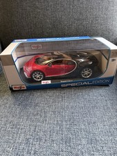 Maisto 1:18 Diecast Model Special Edition - Bugatti Chiron Red / Black
