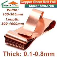 Pure Copper Cu Metal Sheet Roll Foil Plate Copper Strip T2 Thickness 0.1mm-0.8mm