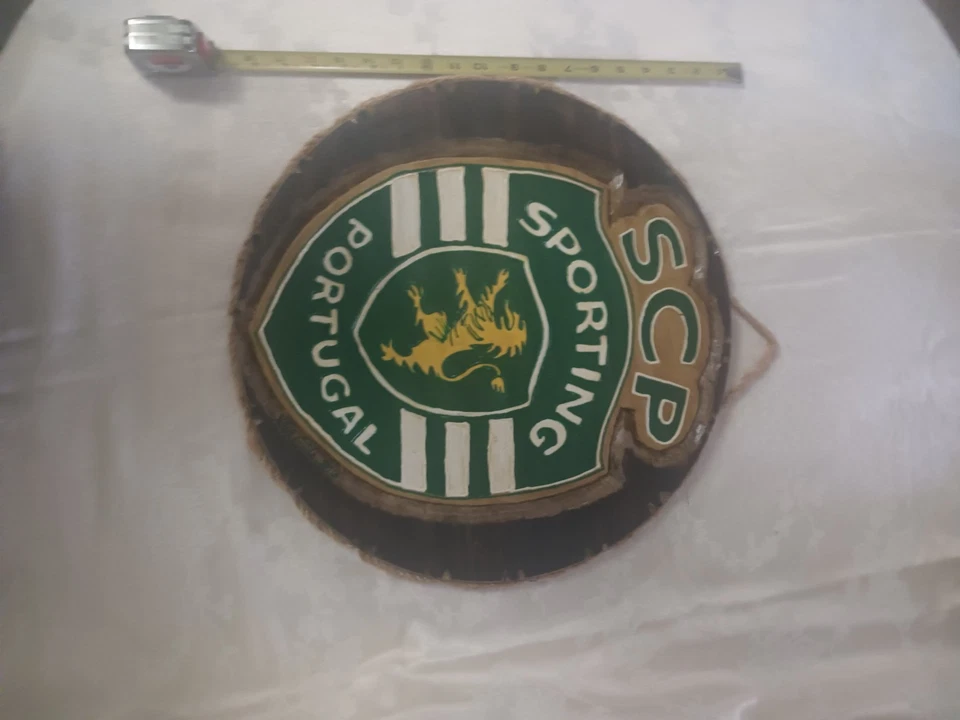 Vintage wall decor, wooden Sporting Portugal Plaque - Image 2 of 4