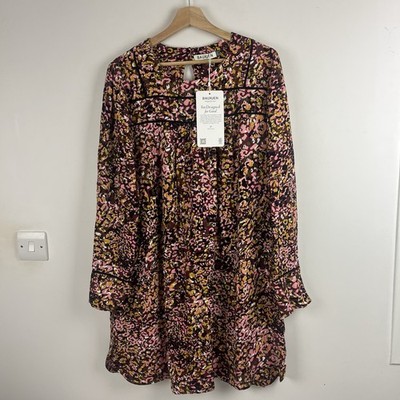Baukjen Kleid Damen UK 14 Muster Kirsten Lenzing Ecovero Designer UVP 159£