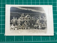 WW1 Aero Squadron Air Service Group Photo w/ Plane and Dog!