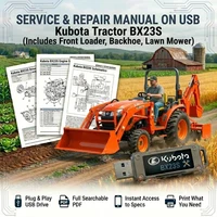 KUBOTA BX23S TRACTOR AND FRONT LOADER REPAIR SERVICE REPAIR WORKSHOP MANUAL USB