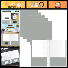 25 Pack Pocket Portfolio Folders with Prongs, Letter Size, Cool Colors, Matte Fi
