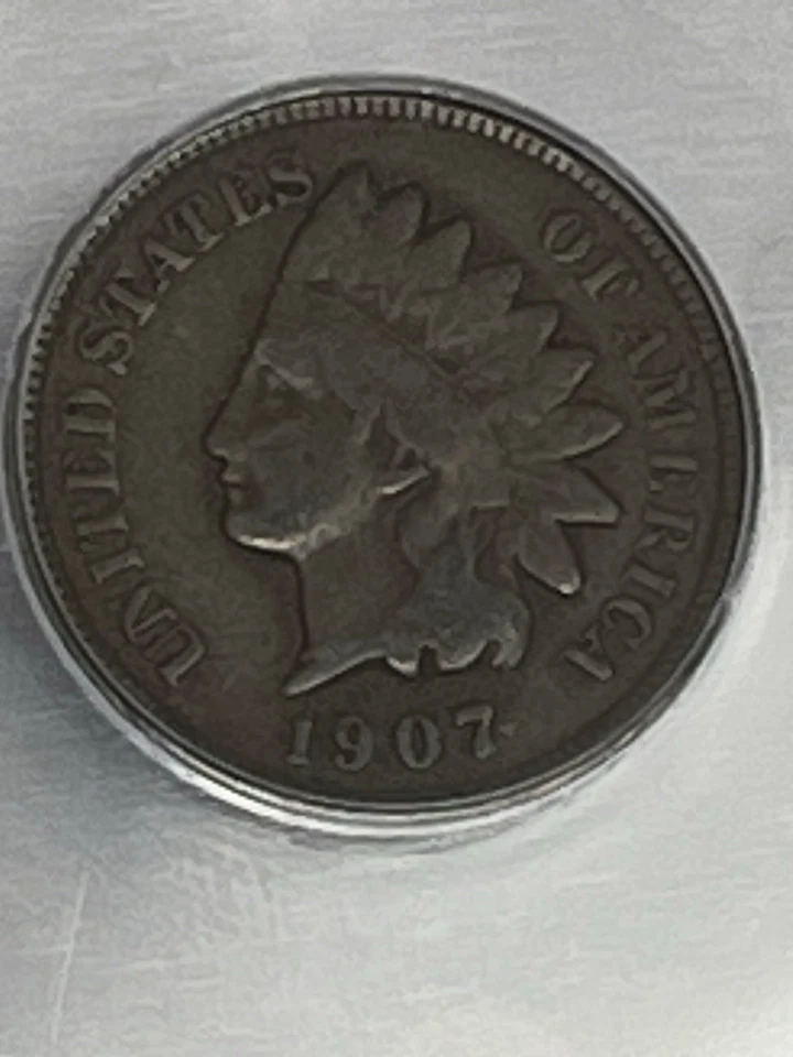 1907 Indian Head Cent Penny Certified Graded By ICG VG-10 Antique Coin - Image 2 of 4