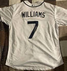 CARSON WILLIAMS Autographed signed jersey MLB Tampa Bay Rays #7 SIZE LRG PROOF
