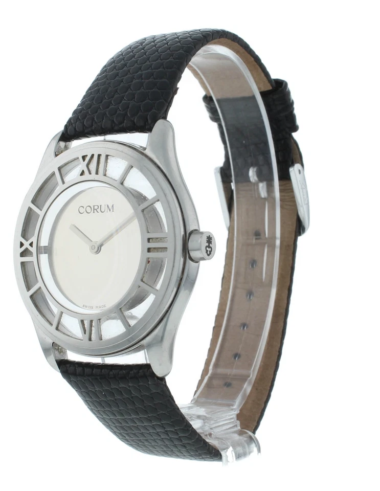 Reloj para hombre Corum Mystere 38 mm cuarzo acero esfera transparente 138.500.20 Foto 3 de 4