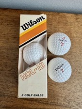 Wilson Vintage HOL - Hi 2 Golf Balls Package Of 3 2 Retro Sports Mid Mod Core
