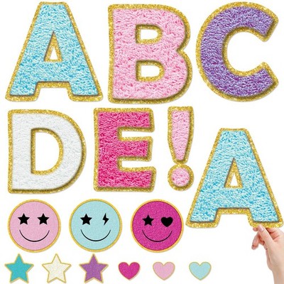 200 PCS Patch Bulletin Board Letters and Punctuation Cutouts Pastel Patch Alp...