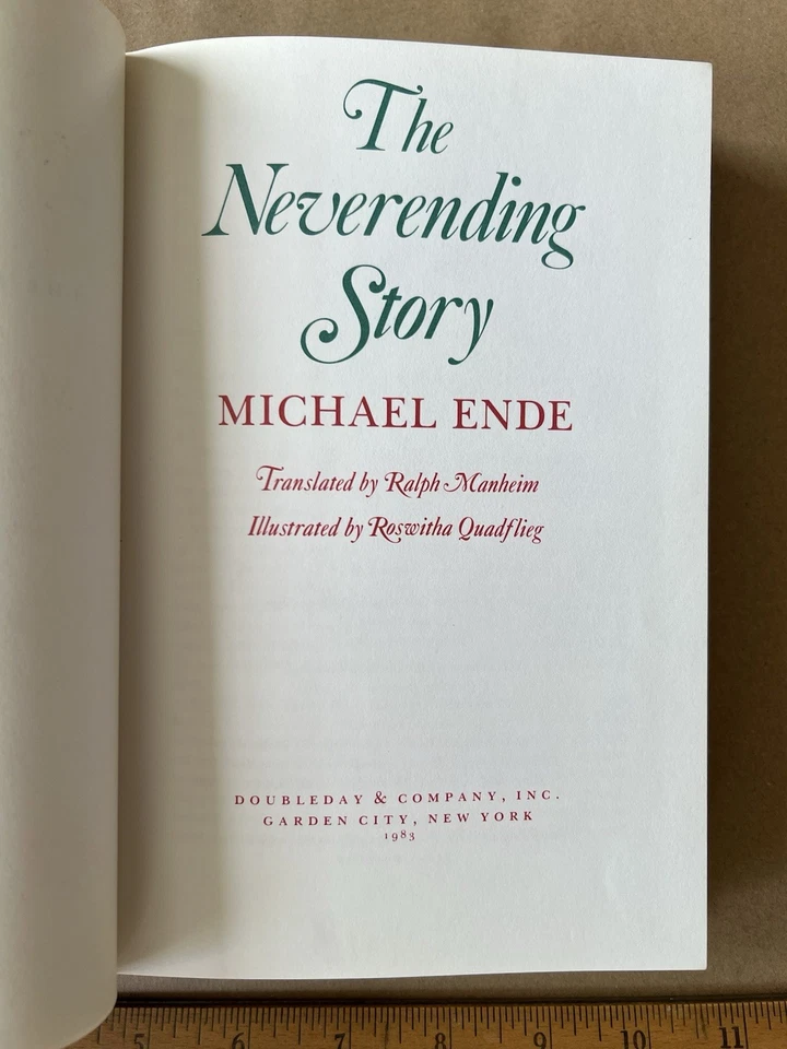 The Neverending Story Michael Ende 1st Edition 1983 Doubleday HC DJ - Image 3 of 4