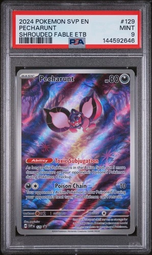2024 POKEMON SVP EN-SV BLACK STAR PROMO #129 PECHARUNT PSA 9