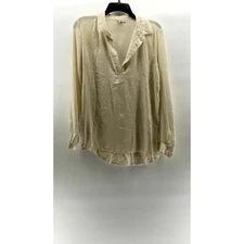 DOLAN LEFT COAST COLLECTION Women's Cream Half-Button Oversized Top SZ XS