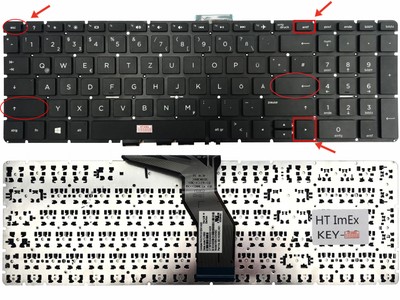 DE - Schwarz Tastatur Keyboard ohne Beleuchtung, Rahmen für HP Model: TPN-Q191