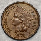 About Uncirculated 1878 Indian Head Cent, Razor-Sharp, Scarce Date.