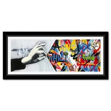 Martin Whatson, "Sneak Peek" Framed PP Silkscreen with Certificate of Authentici