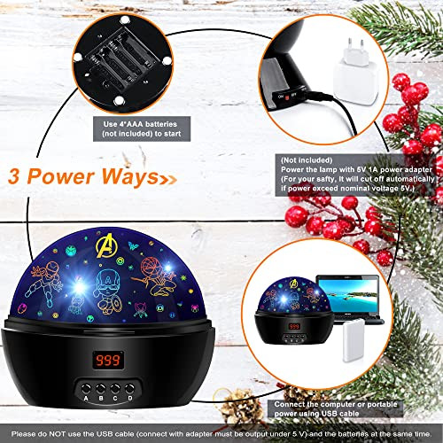Kid Light Projector Superhero Toys for Boys 5-7 Avengers Night Light - Picture 5 of 7