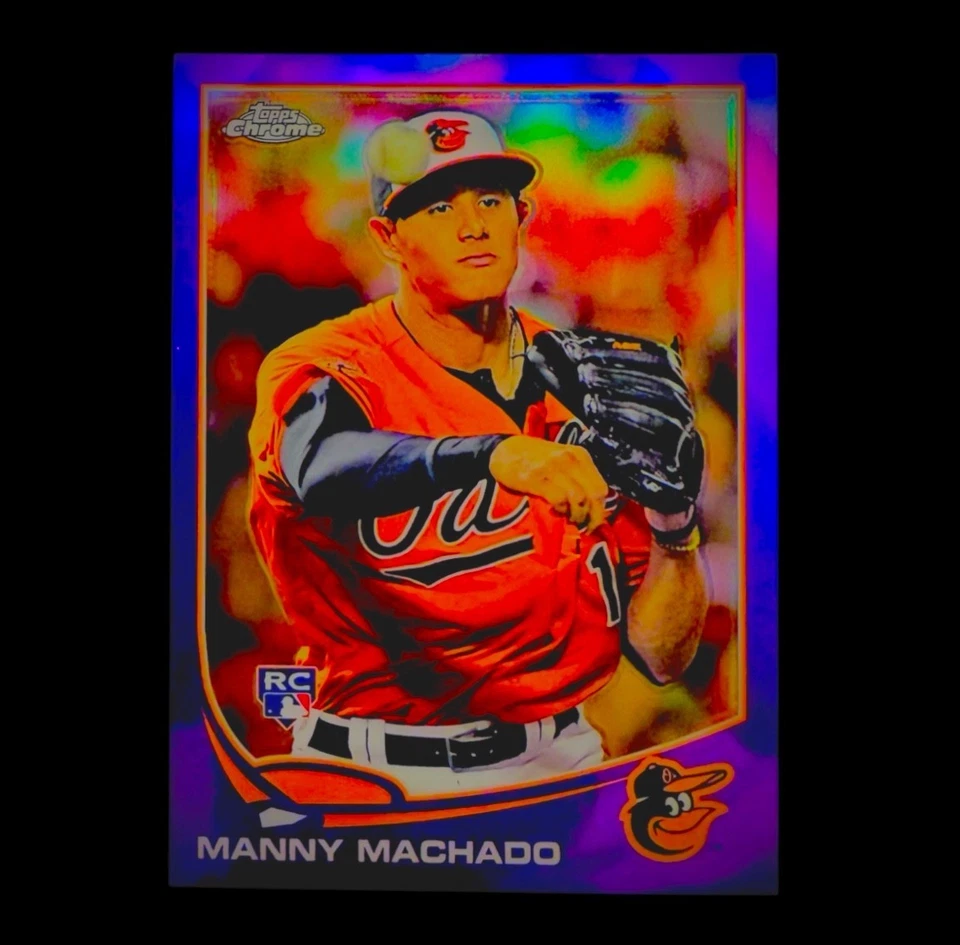 MANNY MACHADO ROOKIE AMYTHEST REFRACTOR 2013 Topps Cromo Holo No Automático ORIOLES Foto 3 de 4
