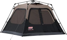 NEW Coleman 4 Person Instant Cabin Camping Tent 1 Room Gray 1 MINUTE SETUP