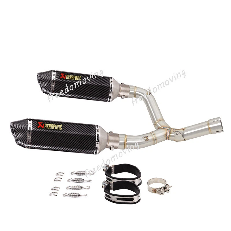 Silenciadores de aluminio tubo medio de escape deslizables para Honda CRF450R CRF 450RX 2015 2016 Foto 2 de 4