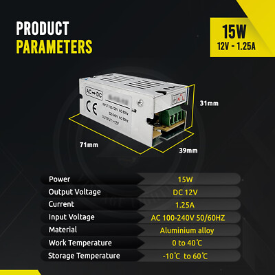 DUSKTEC Driver LED a tensione costante 24 V 100 W 4.17A IP67 alimentatore impermeabile, trasformatore