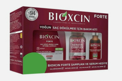 Bioxcin Forte Kit - 1x Shampoo - 1x Keratin Tabletten - 1x Serum - NEU