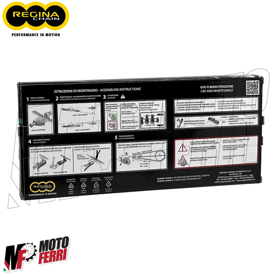 Catena Regina Passo 520 Moto Cross Enduro Senza ORing 120 Maglie Oro - Immagine 3 di 4