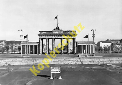 Berlin Real Photo Brandenburg Gate Wall Border Trading Card No Postcard 