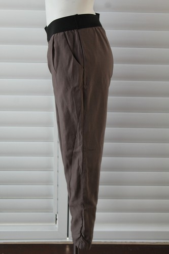 π₯ SIZE 8 PURE HYPE BROWN POLYESTER LONG PANTS TROUSERS POST 5+ FREE - Picture 2 of 6