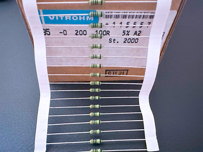 100PCS PO595-05T100R VITROHM Power Metal Oxide Resistor 5% 100Ohm 1W